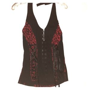 Cheetah print Halter corset🐆